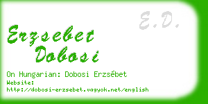 erzsebet dobosi business card