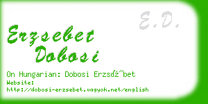 erzsebet dobosi business card